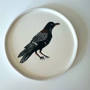 NWT 6in Halloween Stoneware Raven Appetizer Plate